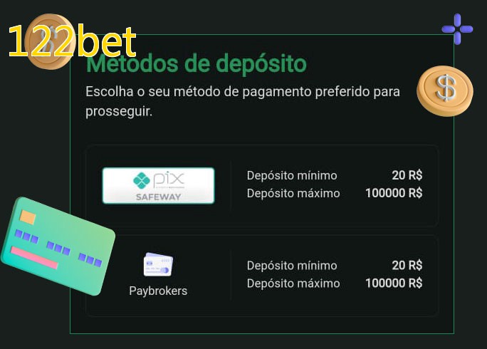 O cassino 122betbet oferece uma grande variedade de métodos de pagamento